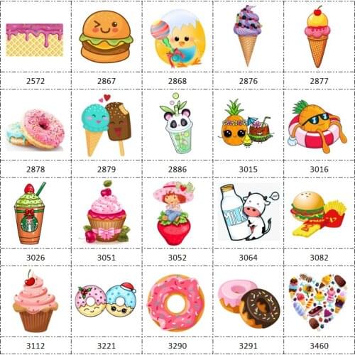 30 Pcs Planar Resin Flatback New Arrival Food Dessert Cartoon Resin for Crafts Jewelry Making Birthday Girl DIY Accessories