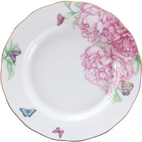 8-inch creative bone china breakfast cake western food plate household ceramic English afternoon tea dessert dessert plate