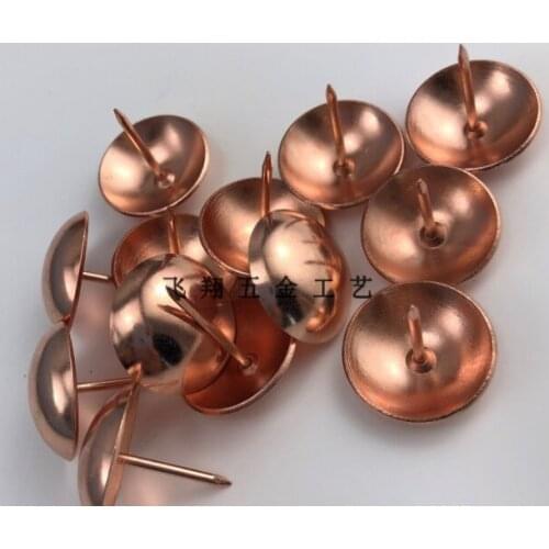 Hardware accessories upholstery tacks decorative 25MM Rose Gold Bubble Nails Semi-round Nails Decorative Nails Sofa