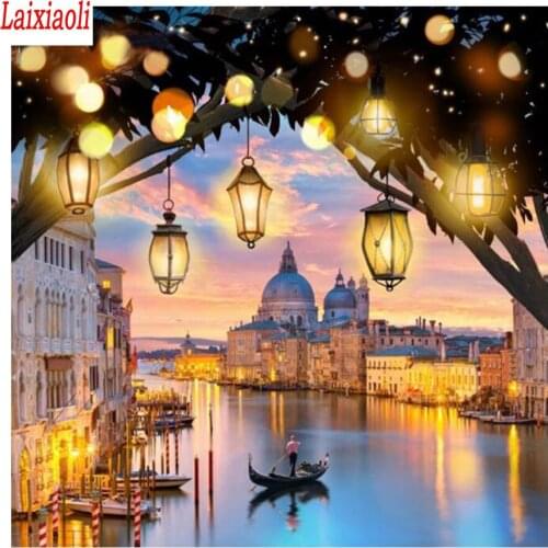 5D Diamond Painting Full Square drill Venice Water City Scenery Diamond Embroidery Round Drill Rhinestones Pictures Cross Stitch