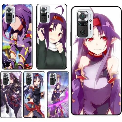 Konno Yuuki Sword Art Online Case For Xiaomi Redmi Note 10 Pro 7 8 9 Pro Note 9S 8T Cover For Redmi 9 9A 9C 9T 7A 8A