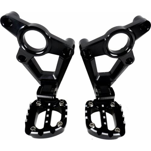 Black Billet Aluminum Folding Rear Passenger Bracket With Foot Pegs For 2017-2018 Honda X-ADV X ADV 750