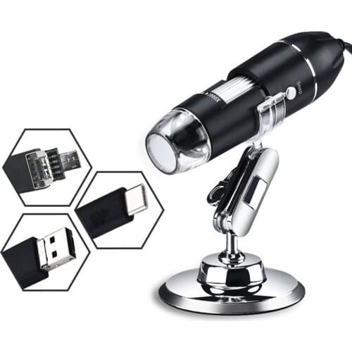 1600X/1000X Digital Microscope Camera Type-C USB Portable Electronic Microscope For Soldering LED Magnifier Cell Phone Repair