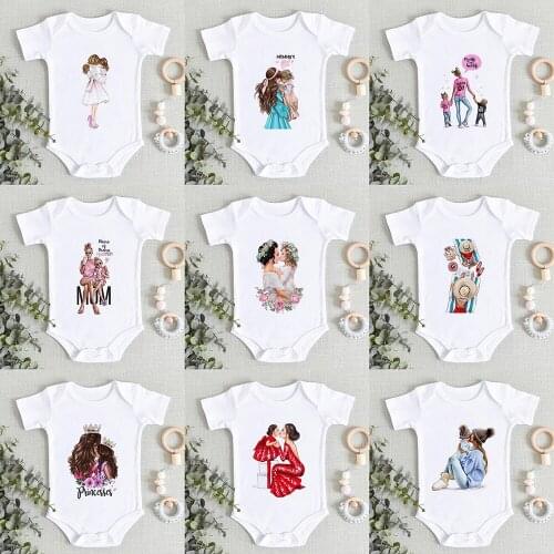 Toddler Baby Rompers Vogue Super Mom Harajuku Girls Clothes Infant Newborn Boys Bodysuits Kids Summer Cotton Jumpsuit Outfits