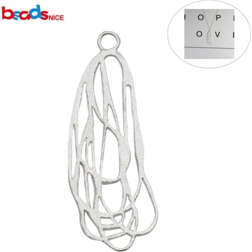Filigree Findings Pendants Leaf 925 Sterling Sliver Jewelry Components Earring Accessories Handmade Gift for Her ID35488