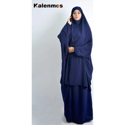 Eid Prayer Garment Muslim Women Hijab Dress Jilbab Abaya Long Khimar Full Cover Ramadan Gown Abayas Islamic Niqab Vestidos