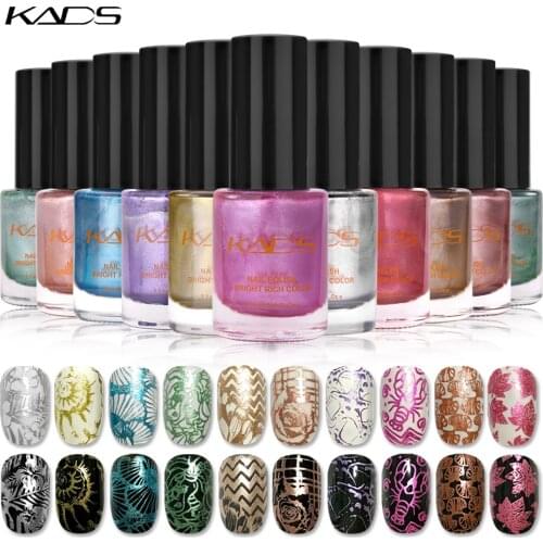KADS 9.5ml Nail Polish & stamp polish Metal 10 colors Optional Stamping Nail Polish For Nail Polish art
