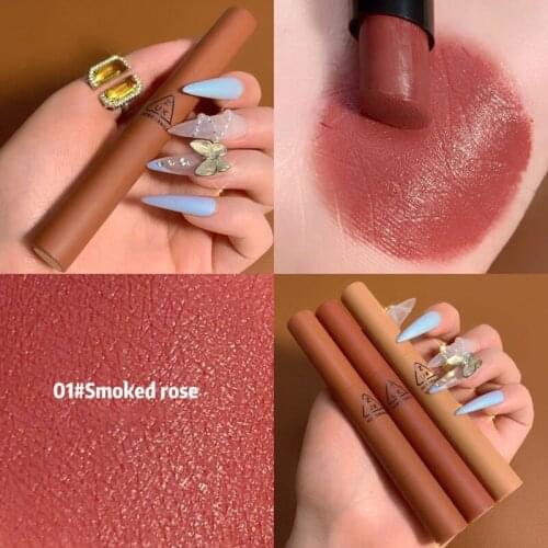 3PCS/Set Mousse Matte Cigarette Tube Lipstick Set Waterproof Non-sticky Long-lasting Makeup Moisturize Lipstick Maquiagem TSLM2