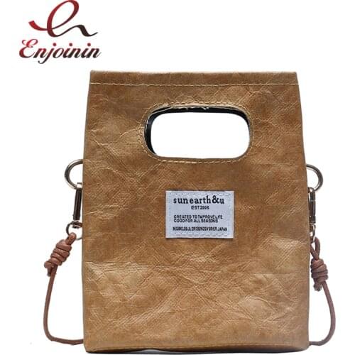 Trendy Paper Bag Style Purses and Handbags Crossbody Bag 2021 Women Clutch Bag Shoulder Bag Small Designer BagKraft Paper Totes