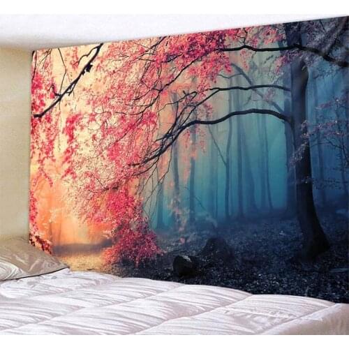 Hot Sales Only beautiful forest Wall Handing Decoration Tapestry Sandy Beach Picnic Towel