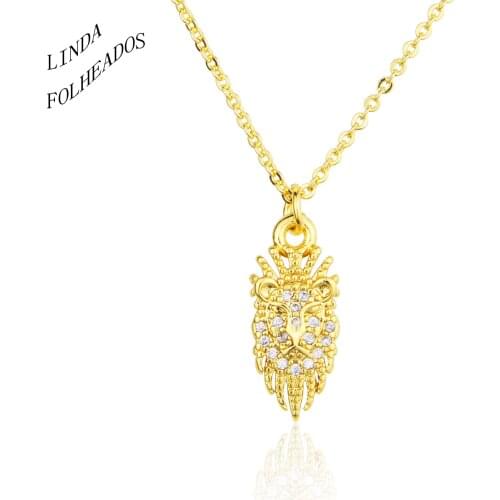 2021 New Design HipHop Rock Animal Lion Head Gold Color Chain Necklaces Pendant For Men & Women Fashion Jewelry