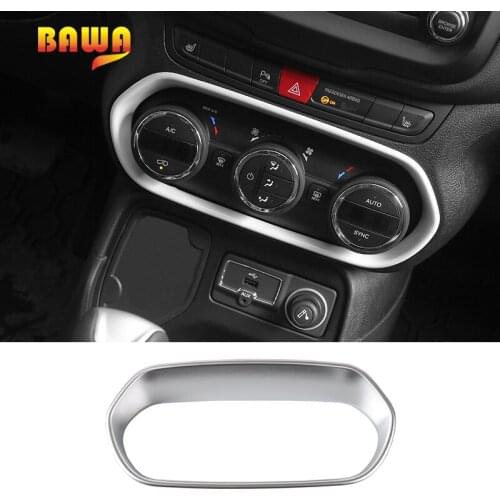BAWA Center Console Panel Trim ABS Carbon Fiber Style Interior Decoration Accessories for Jeep Renegade 2016-2017