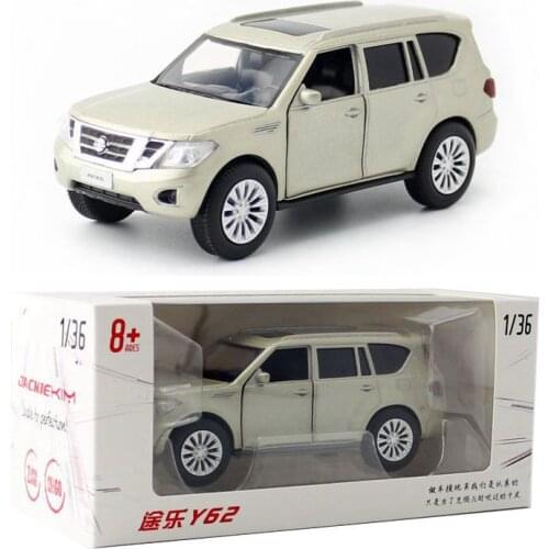 JACKIEKIM Diecast Metal Model/1:36 Scale/Nissan Patrol Y62 SUV Police/Pull Back Toy Car/Educational Collection/Gift/With Box