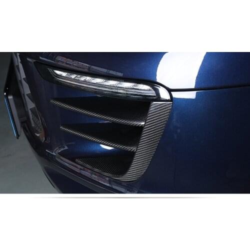 Fit for Porsche macan Carbon fiber Day lighting lamp fog lamp frame eyebrow