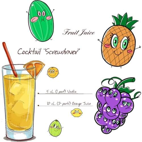 AZSG Cocktail Pineapple Grape Clear Stamps For DIY Scrapbooking Decorative Card making Craft Fun Decoration Supplies 12x12cm