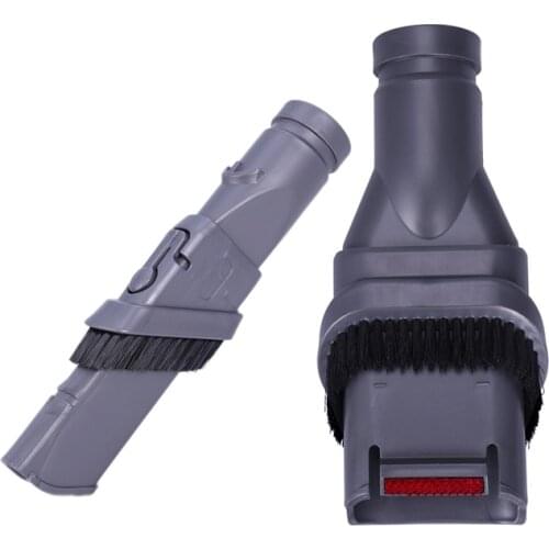 1pcs Vacuum Attachment Combo Tool Dust Brush Crevice & 1pcs 2 In1 Attachment Combination Tool Bristle Brush Fit For Dyson Vacuum