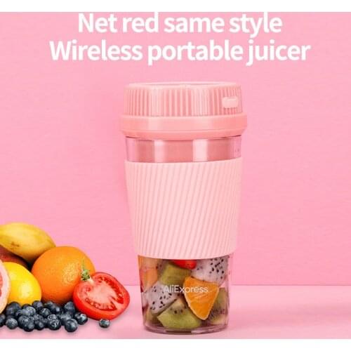 Juicer Cup Milk Shake Cup Portable Breakfast Cup Cup Green Apple Pulp Juicer Cup Electric Portable juice cup Drinkware