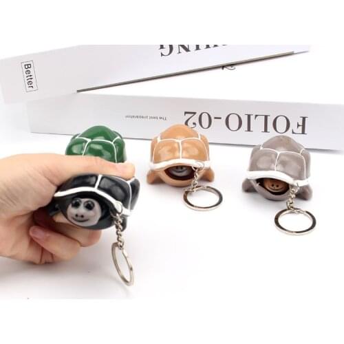 Creative Decompression Artifact Relaxation Vent Toy Squeeze Turtle Key Chain Dou Yin Celebrity Inspired Xinqite Toy