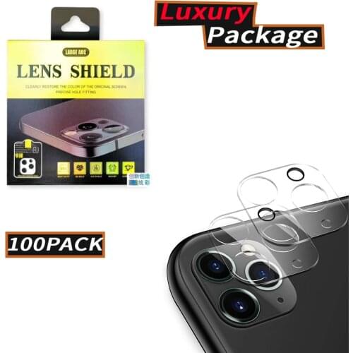 100pcs/lot Camera Tempered Glass For iPhone 11 Pro Max Screen Protector Lens Full Cover Protection Film With Luxury Package