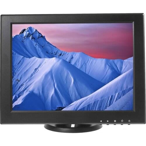 12 inch stand alone tft cctv monitor dc 12v lcd monitor with av vga hdmi input and speakers