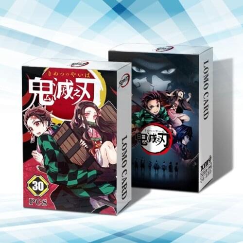 30Pcs/Box Anime Demon Slayer: Kimetsu No Yaiba Kamado Tanjirou Cards Cartoon Postcard Artbook Props Lomo Card Gift Collection