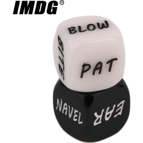 A Pair Acrylic Creative Sexy Dice 20mm Black White #20 Round Corner High Quality Boutique Passion Dice