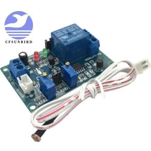 CFsunbird10PCS 5V Photoresistor Relay Module Light Brightness Sensor Timer Detection Controller Switch On/Off With Wires for Car