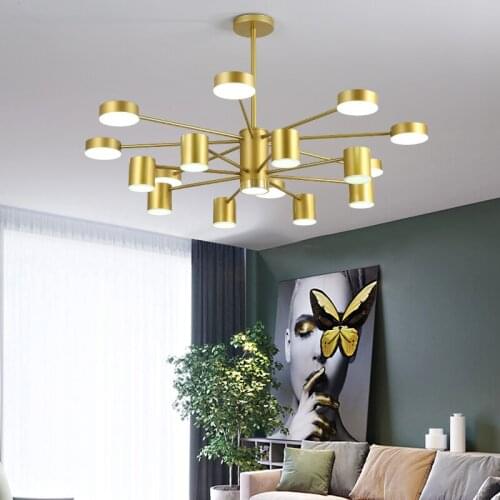Black/Gold Indoor Pendant Lamps Five Different Heads Home Furniture Decoration For Dining Table Living Study Bathroom Simple
