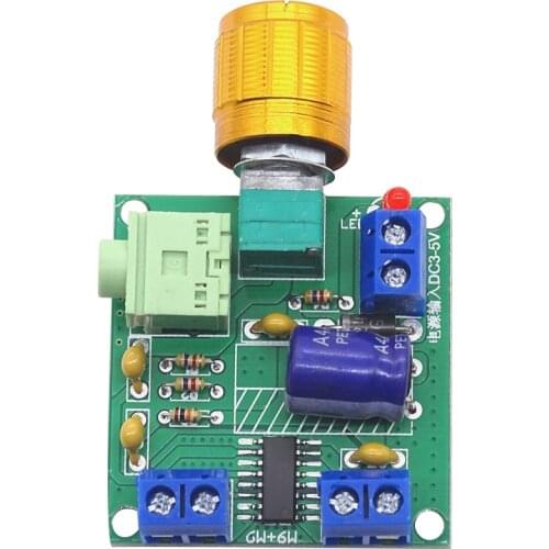 PAM8406 Digital Amplifier Board DC3-5V 6W+6W Stereo Class D Dual Channel AMP Audio Speaker Sound Board Volume Control