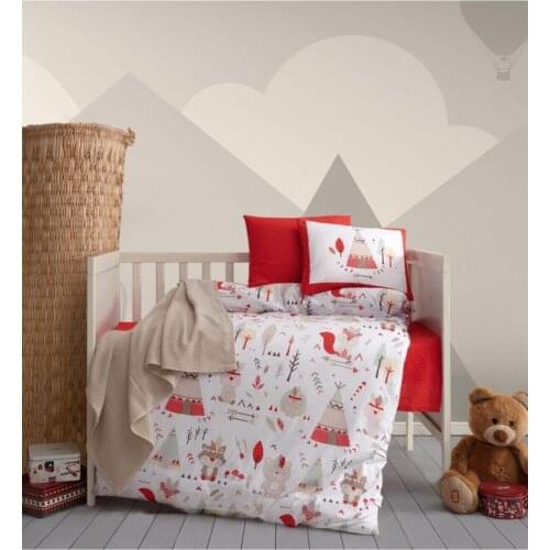 Baby Battaniyeli Duvet cover set Jungle Red