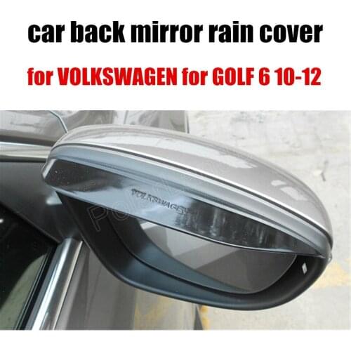 Hot sale back mirror rain shade blades for VOLKSWAGEN for GOLF 6 10-12 2pcs Car Rearview Mirror Rain Rainproof eyebrow cover