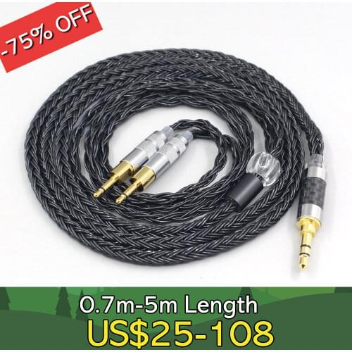 16 Core 7N OCC Black Braided Earphone Cable For Sennheiser HD700 Headphone 2.5mm pin LN007428