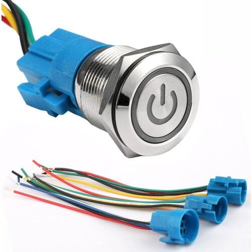Cable socket for metal push button switch wiring 16mm 19mm 22mm Car Engine power cable connector 4 5 wires stable lamp socket