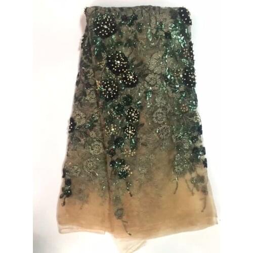 Hottest Selling African lace fabrics high quality with Stones 5 Yards/lot Embroidered African Bridal tulle lace -j8851