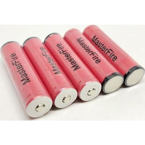 MasterFire 100% Original Sanyo Protected 18650 3.7V Lithium Rechargeable Battery 2600mAh Flashlight Batteries Cell with PCB