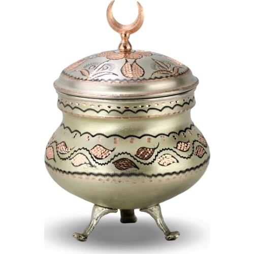 Morya Copper Sugar Bowl Candy Jars with Cover Storage Home Decor Organizer Rustic Dessert Ice Cream Snacks Nuts Bite