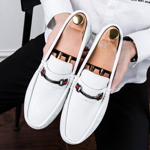 Mens Loafers Summer Driving Comfortable Shoes Fashion Mens Boat Shoes Brand Mens Casual Mens Flat Shoes Leather