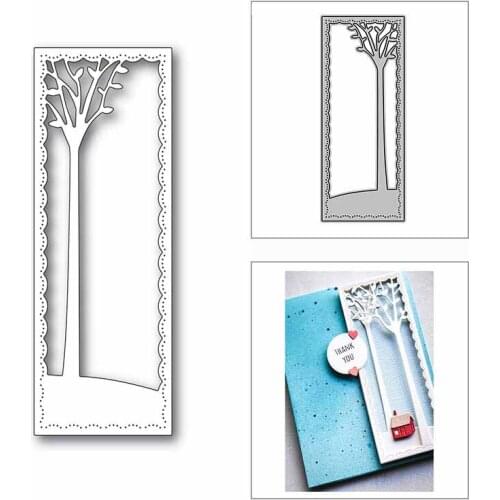 New Tree Scalloped Rectangle Border 2020 Metal Cutting Dies for DIY Scrapbooking and Card Making Decor Embossing Craft No Stamps