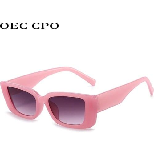 OEC CPO Vintage Square Sunglasses Women Steampunk Retro Sun Glasses Female Brand Designer Rectangle Eyewear Oculos De Sol O903