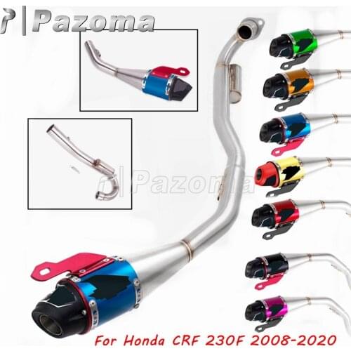 Motorcycle Full Exhaust System Exhaust Pipe Muffler kit For Honda CRF230F CRF 230F CRF 230 F 2008-2020 Dirt Bike MX Motocross