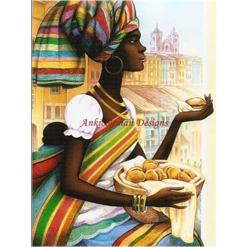 Needlework for embroidery DIY DMC High Quality - Counted Cross Stitch Kits 14 ct Oil painting - African Woman 2