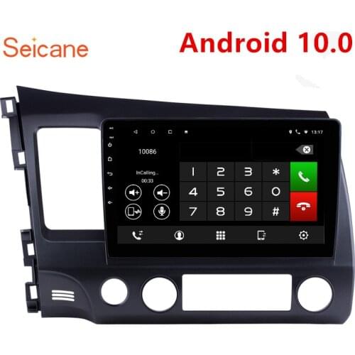 Seicane Android 10.0 2 Din Car Radio WIFI Bluetooth 4-Core Multimedia Player for 2006 2007 2008 2009 2010 2011 Honda Civic