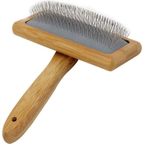 New Yingte Slicker Dog Grooming Brush,Pet Professional Shedding Grooming Tools Cat Long Pin Brush with Non-Slip Handle