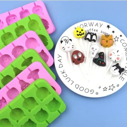 Cartoons Candy Cake Decorating Silicone Baking Molds High Quality Chocolate Lollipops Mold Hot Sale Lollipop Cake Pastry Mould
