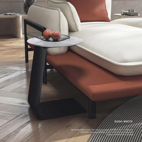 Modern Minimalist Living Room Home Furniture Corner Table Small Apartment Dormitory Coffee Table Hotel Villa Round Side Tables