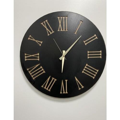 Roman Numeral Modern Wall Clock Black Decoration Living Room Wall Decor Home Living Room Decoration