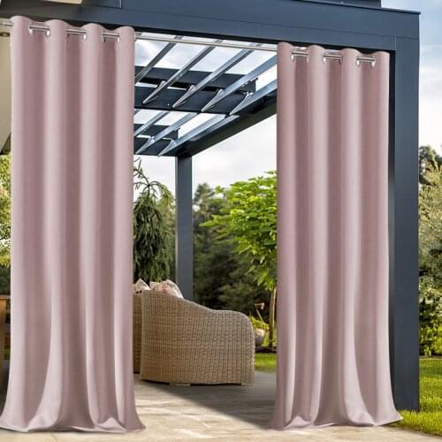 Outdoor Pergola Curtain Waterproof Window Curtains Blackout Patio Cortina Grommet Panel Drapes for Garden Front Porch Gazebo
