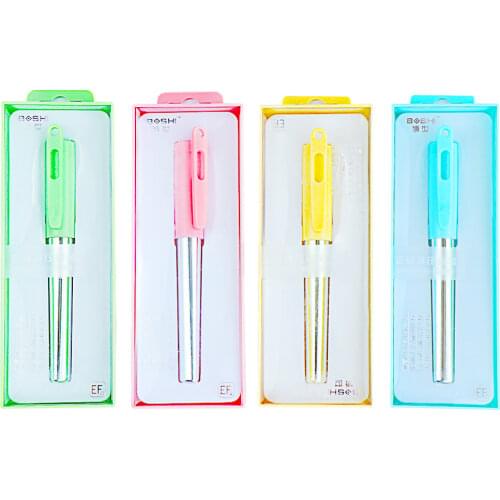 High Quality Fountain Pens Boshi BFP8176 Fashion 4 Colors Gift Box For Office School Students Writing Tools Stationery Supplies