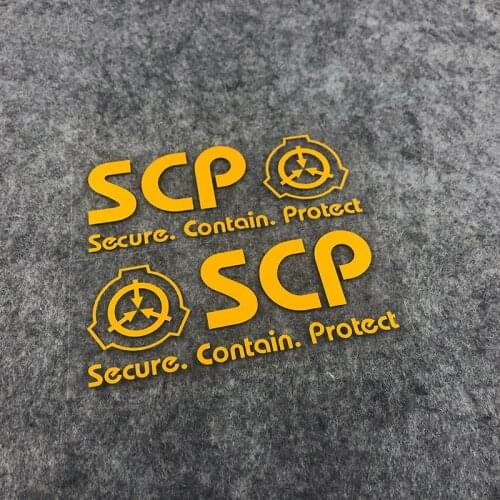 1pair Car Styling Sticker Decals for Secure Contain Protect Foundation Supernatural Phenomena Protection Guardian Organization