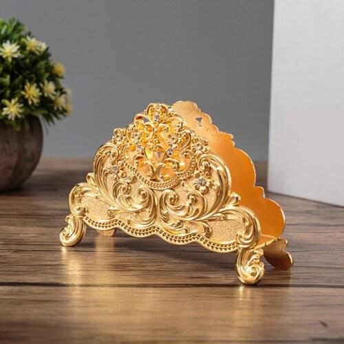 European Style Creative Restaurant Dining Table High Grade Zinc Alloy Three Dimensional Retro Western Restaurant Napkin Storage